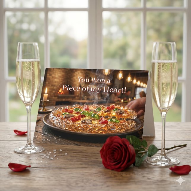 Glad Alla hjärtans dag | Roliga Pizza Puns Kort (Skapare uppladdad)