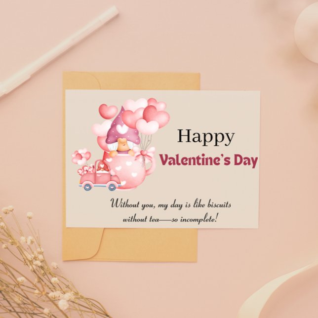 Glad Alla Hjärtans Dag Roligt Och Vackert Julkort (Happy Valentine's Day Funny And Beautiful Holiday Card)