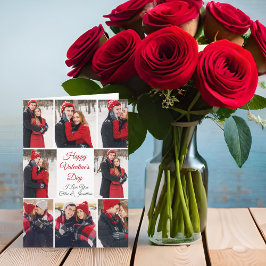 Glad Alla hjärtans dag Romantic Kärlek Photo Colla Kort