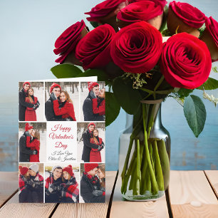 Glad Alla hjärtans dag Romantic Kärlek Photo Colla Kort