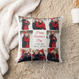 Glad Alla hjärtans dag Romantic Kärlek Photo Colla Kudde