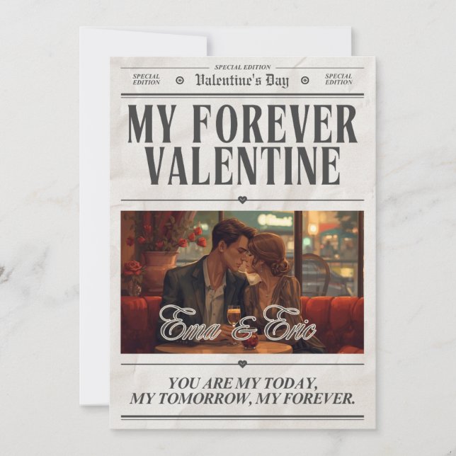 Glad Alla hjärtans dag Romantisk väggkonst | Kärle Julkort (Framsida)