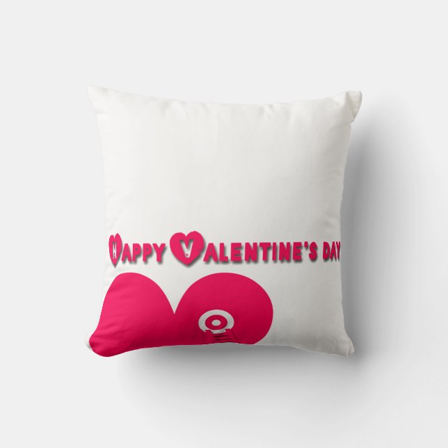 Glad Alla hjärtans dag Rosa Heart Ladder Pillow Kudde (Framsida)