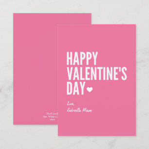 Glad Alla hjärtans dag Rosa Inbjudningar