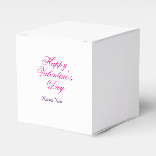 Glad Alla hjärtans dag rosa lila xoxo kärlek namn Presentaskar