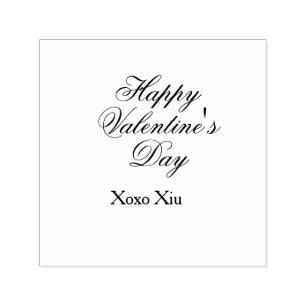 Glad Alla hjärtans dag rosa lila xoxo kärlek namn Självfärgande Stämpel