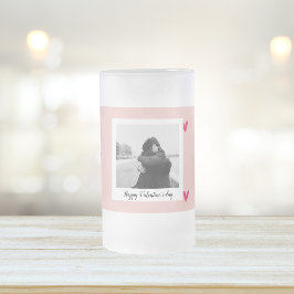 Glad Alla hjärtans dag | Rosa och rött hjärta | Gå Frostat Ölglas