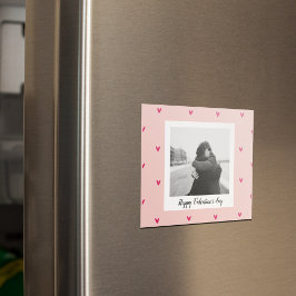 Glad Alla hjärtans dag | Rosa och rött hjärta | Gå Magnet