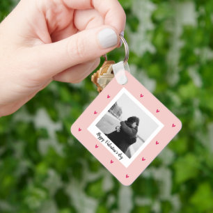 Glad Alla hjärtans dag   Rosa och rött hjärta   Gå Nyckelring