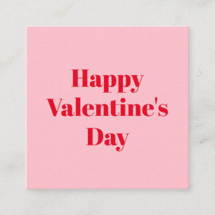 Glad Alla Hjärtans Dag rosa röd modern typografi Tilläggskort