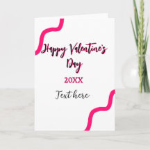 Glad Alla hjärtans dag rosa svart spiral fet bokst