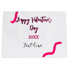 Glad Alla hjärtans dag rosa svart spiral fetstil