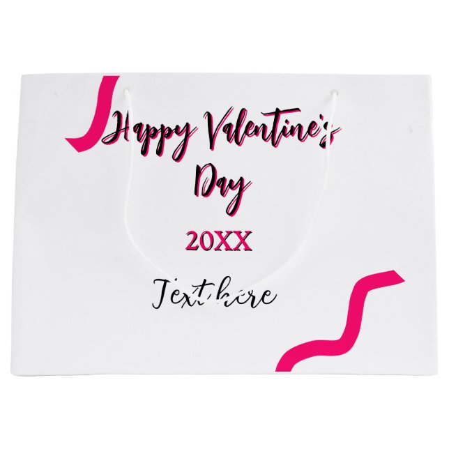 Glad Alla hjärtans dag rosa svart spiral fetstil (Framsidan)