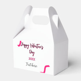 Glad Alla hjärtans dag rosa svart spiral fetstil Presentaskar