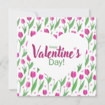 Glad Alla hjärtans dag Rosa Tulpaner