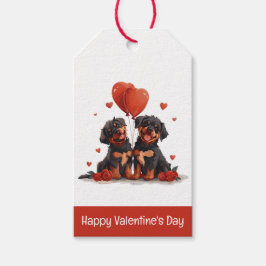 Glad Alla Hjärtans Dag Rottweiler Hundar Presentetikett