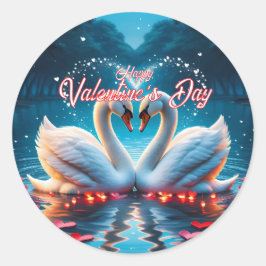 Glad Alla hjärtans dag Runt Klistermärke