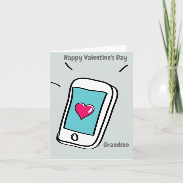 Glad Alla hjärtans dag sonson Kort (Framsida)