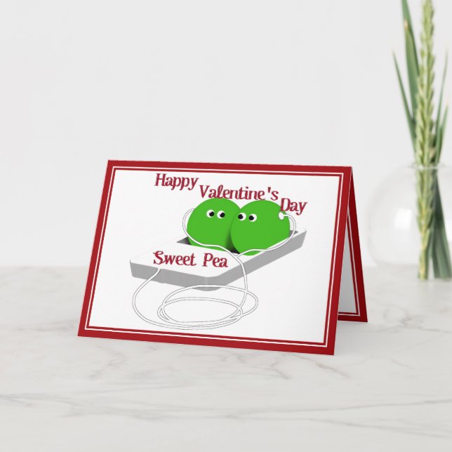 Glad Alla hjärtans dag, Söta Pea Helgkort (Framsida)