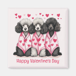 Glad Alla Hjärtans Dag Standard Poodle Hundar Magnet