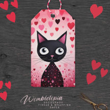 Glad Alla hjärtans dag, svart katt och Rosa