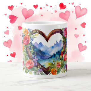 Glad Alla hjärtans dag, svett minne av första Kiss Jumbo Mugg