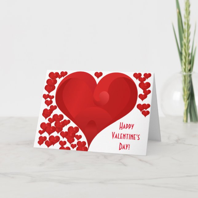 Glad Alla hjärtans dag Sweet Valentine Kärlek Hear Helgkort (Framsida)