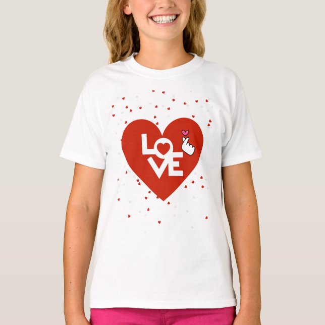 Glad Alla hjärtans dag T Shirt (Framsida)