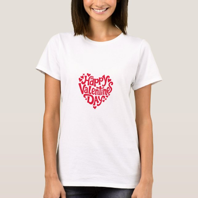 Glad Alla Hjärtans Dag T Shirt (Framsida)
