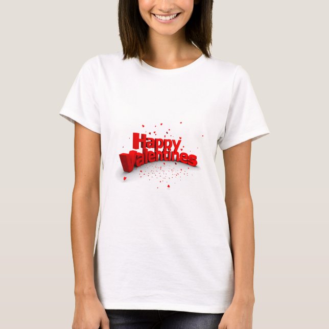 Glad Alla hjärtans dag T Shirt (Framsida)