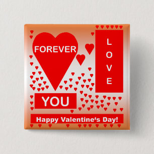 Glad Alla hjärtans dag Text Forever love Hearts Re Knapp