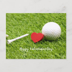 Glad Alla hjärtans dag till golfer med kärlek och Vykort