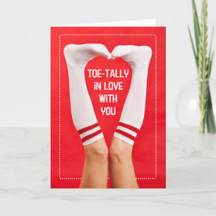 Glad Alla hjärtans dag Toe-tally i Kärlek Socks Helgkort