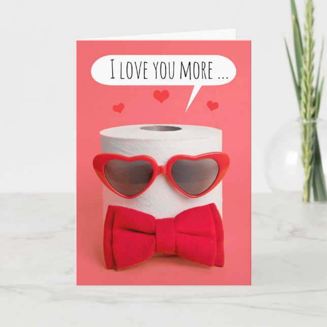 Glad Alla hjärtans dag Toilet Papper pandemi Humor Helgkort (Framsida)