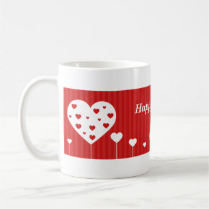 Glad Alla hjärtans dag, vackra hjärtan Kaffemugg