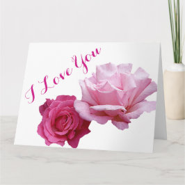 Glad Alla hjärtans dag vackra rosa rosor romantisk Kort