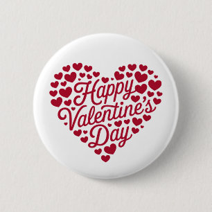 Glad Alla Hjärtans Dag Valentin Kärlek Hjärta Knapp