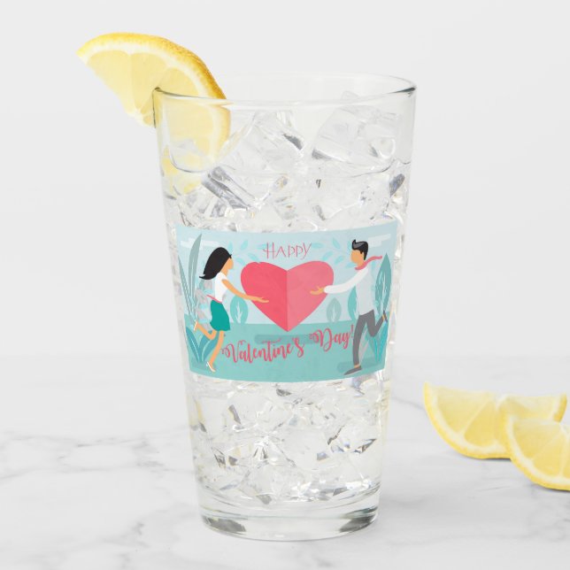 Glad Alla hjärtans dag Vår Garden Glaskopp (Framsida Ice)