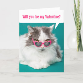 Glad Alla Hjärtans Dag, Var Min Söt Katt i Hjärtan Helgkort