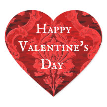 Glad Alla hjärtans dag Vintage Heart Sticker