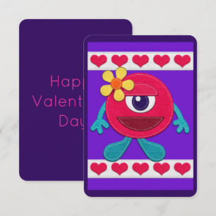 Glad Alla hjärtans dag! Whimsical Monster Kort