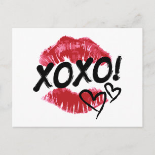 Glad Alla hjärtans dag XOXO Vykort