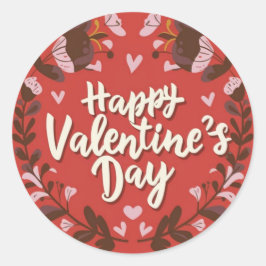 Glad Alla hjärtans dagstävling för Helgdag av ljus Runt Klistermärke