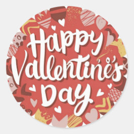 Glad Alla hjärtans dagstävling för Helgdag av ljus Runt Klistermärke