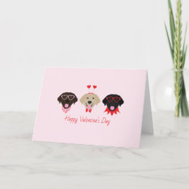 Glad Alla Hjärtans Labradors Hundar Helgkort