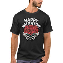 Glad Alla Hjärtans Skele-Rosor T-shirt