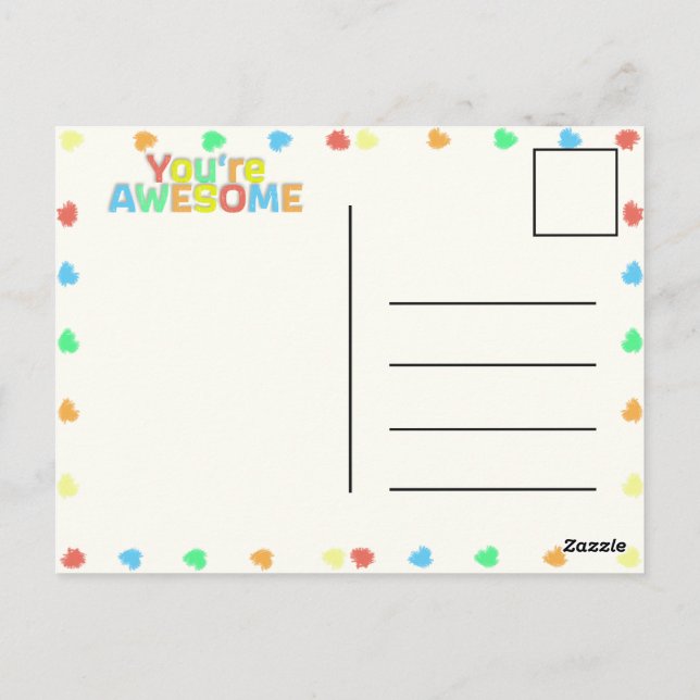 GLAD Alla Tillfällen Vykort (Baksida)