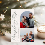 Glad Allt 2 Foto Familj Julkort<br><div class="desc">Glad Allt,  välvd och fyrkantig ram,  2 fotos julkort. Funktioner,  enfärgad grön baksida.</div>