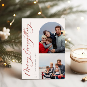 Glad allt 2 Foto Familj Julkort