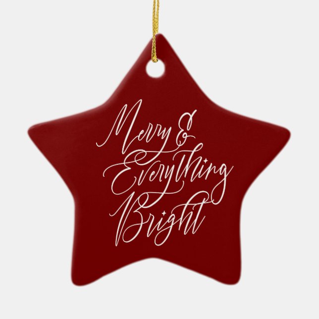 Glad & Allt Ljust Rött Julgransprydnad Keramik (Framsidan)